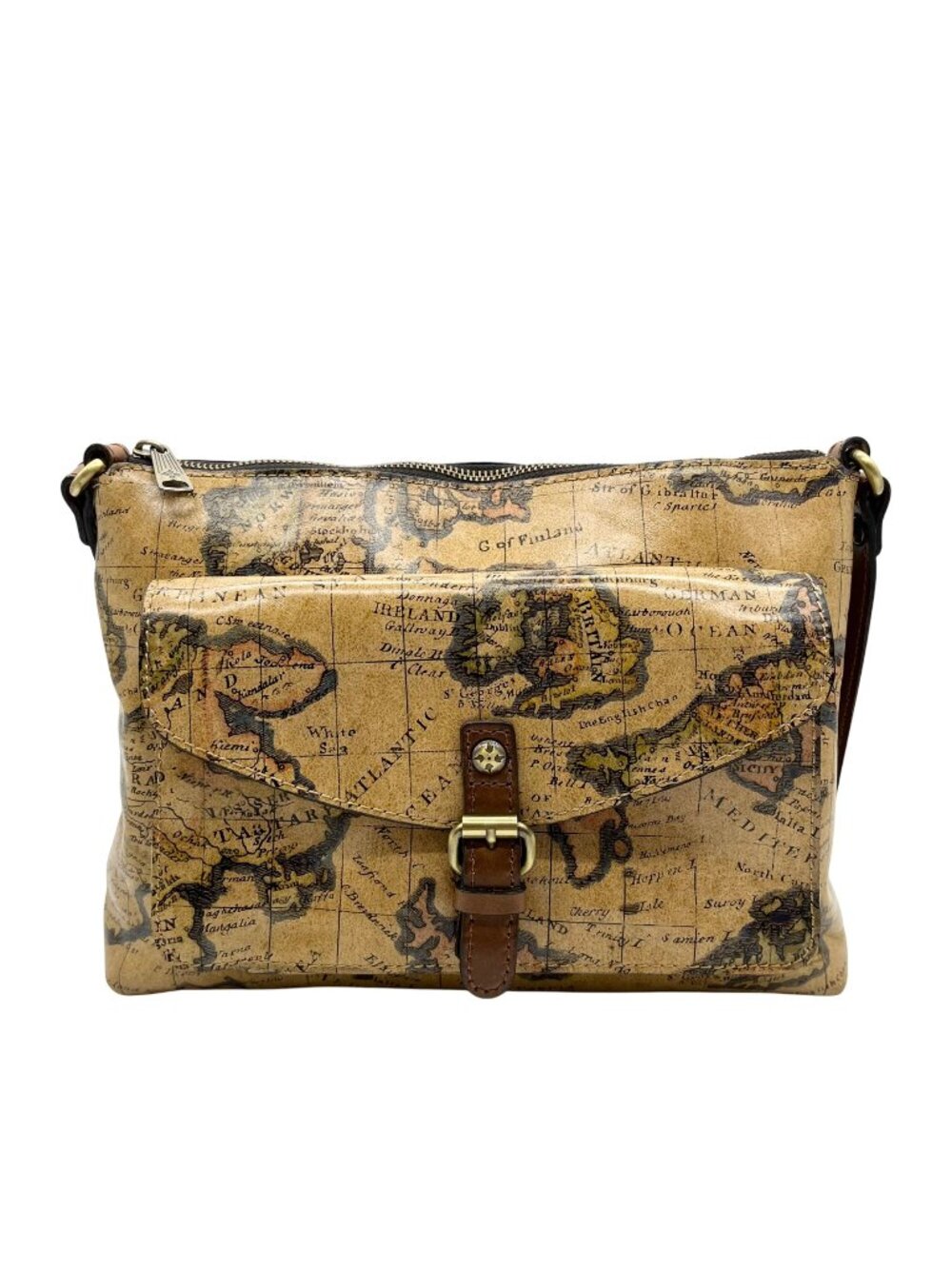 Patricia Nash European Mapprint Kirby Crossbody Bag